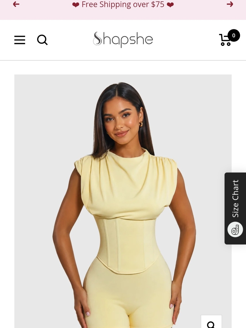 ShopShe Detachable Corset Hourglass Waist Cincher Playsuit Two-Piece Yellow